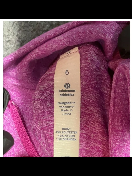 Lululemon Athletica Heathered Pink Size 6 Top - Picture 1 of 5